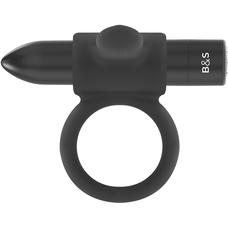 Anneau Vibrant Rechargeable Cameron Noir - Black&Silver