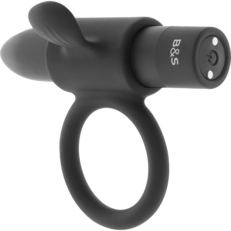 Anneau Vibrant Rechargeable Cameron Noir - Black&Silver