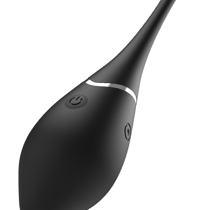 Black&Silver - Œuf vibrant en Silicone Rechargeable Jenell - Noir
