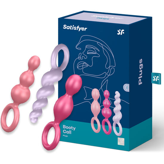 Kit 3 Plugs Anaux Satisfyer Booty Call Noir - Satisfyer