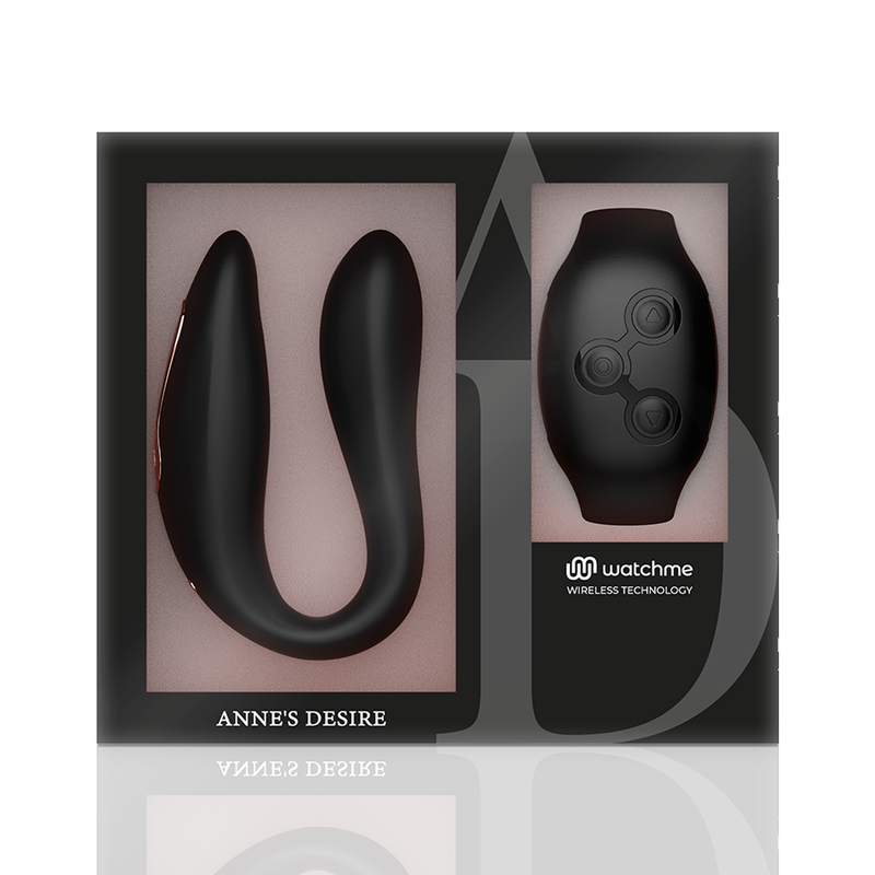 Watch Me - Vibromasseur pour couple avec télécommande Anne's Desire - Noir