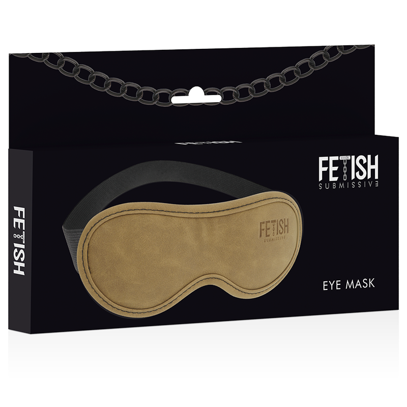 Fetish Submissive - Masque intégral BDSM en cuir végan - Beige