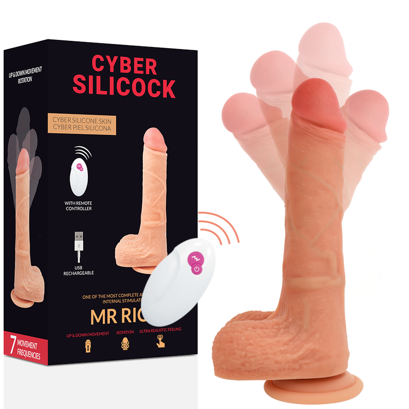 Gode Réaliste Vibrant Mr Rick Télécommandé 20.9cm - Cyber