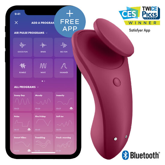 Culotte Vibrante Connectée Sexy Secret Rouge - Satisfyer