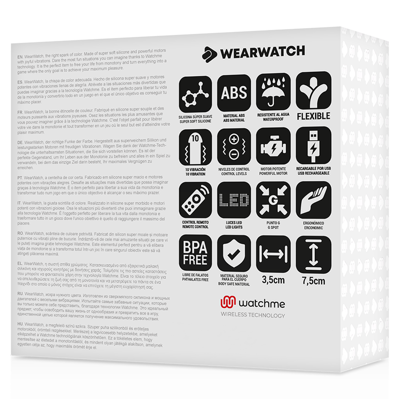 Wearwatch – Oeuf vibrant avec bracelet télécommandé – Rose/Bleu