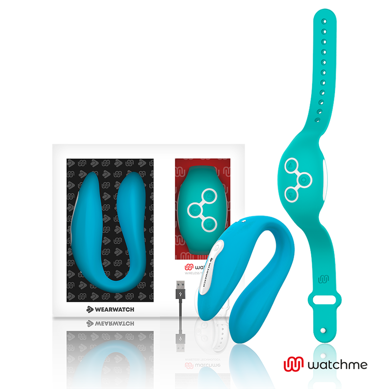 Vibromasseur couple WearWatch Dual indigo/eau de mer - WearWatch - WEARWATCH