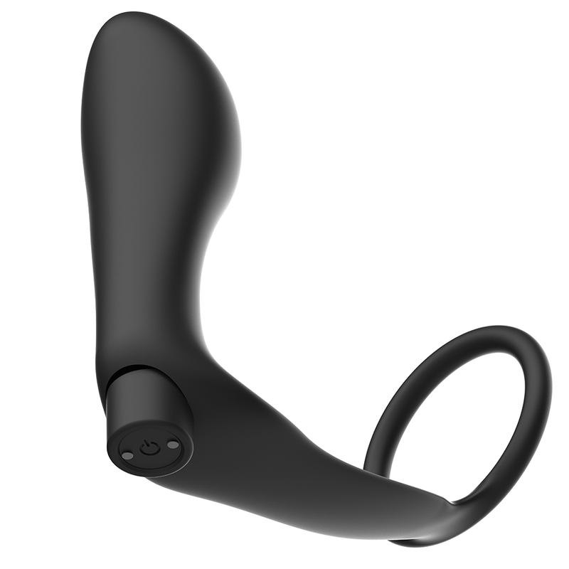 Plug Anal Vibrant avec Cockring Annal Noir - Addicted Toys